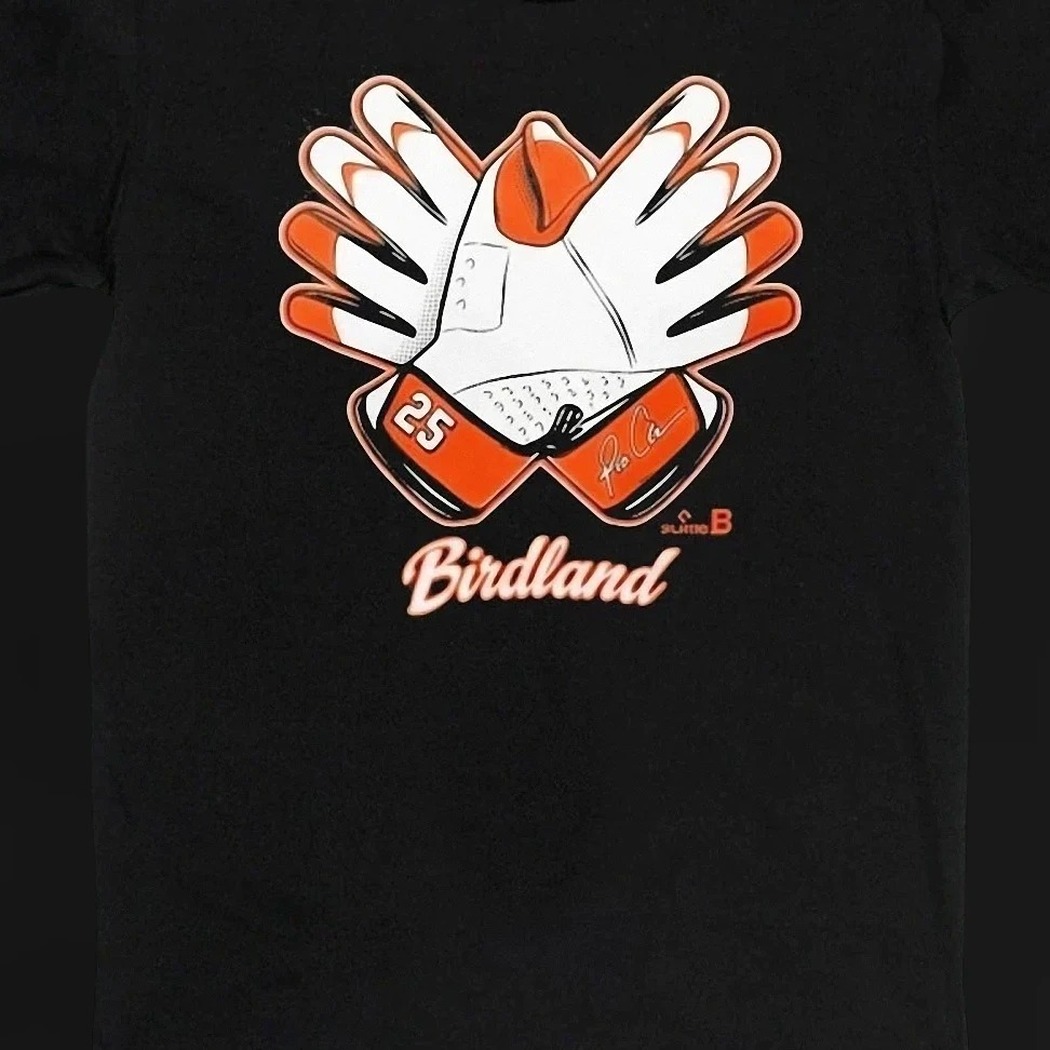 Birdland Baseball Felix Bautista Graphic Tee, Baltimore Sports Fan Glove Celebration Shirt Gift
