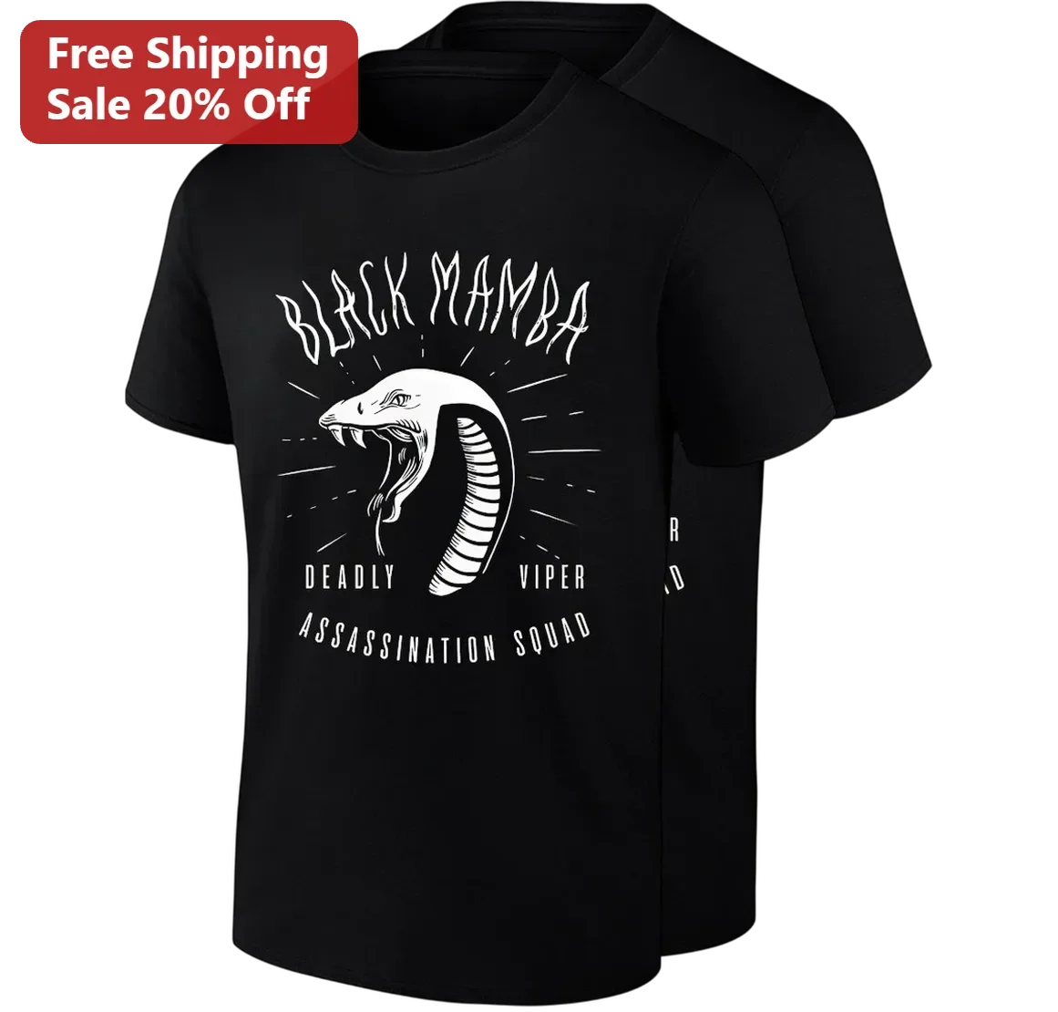 Black Mamba Deadly Viper Assassination Squad Tee Kill Bill Movie Fan Gift