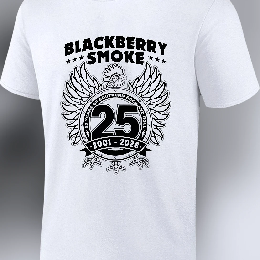 Blackberry Smoke 25 Years of Southern Rock Tee 2001-2026 Anniversary Band Concert Shirt for Fans