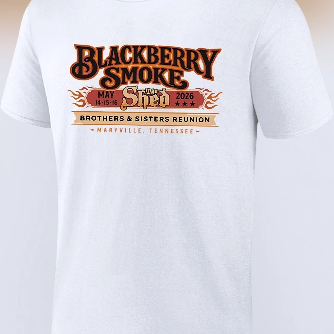 Blackberry Smoke The Shed 2026 Brothers Sisters Reunion Tee, Maryville TN Concert Commemorative Shirt