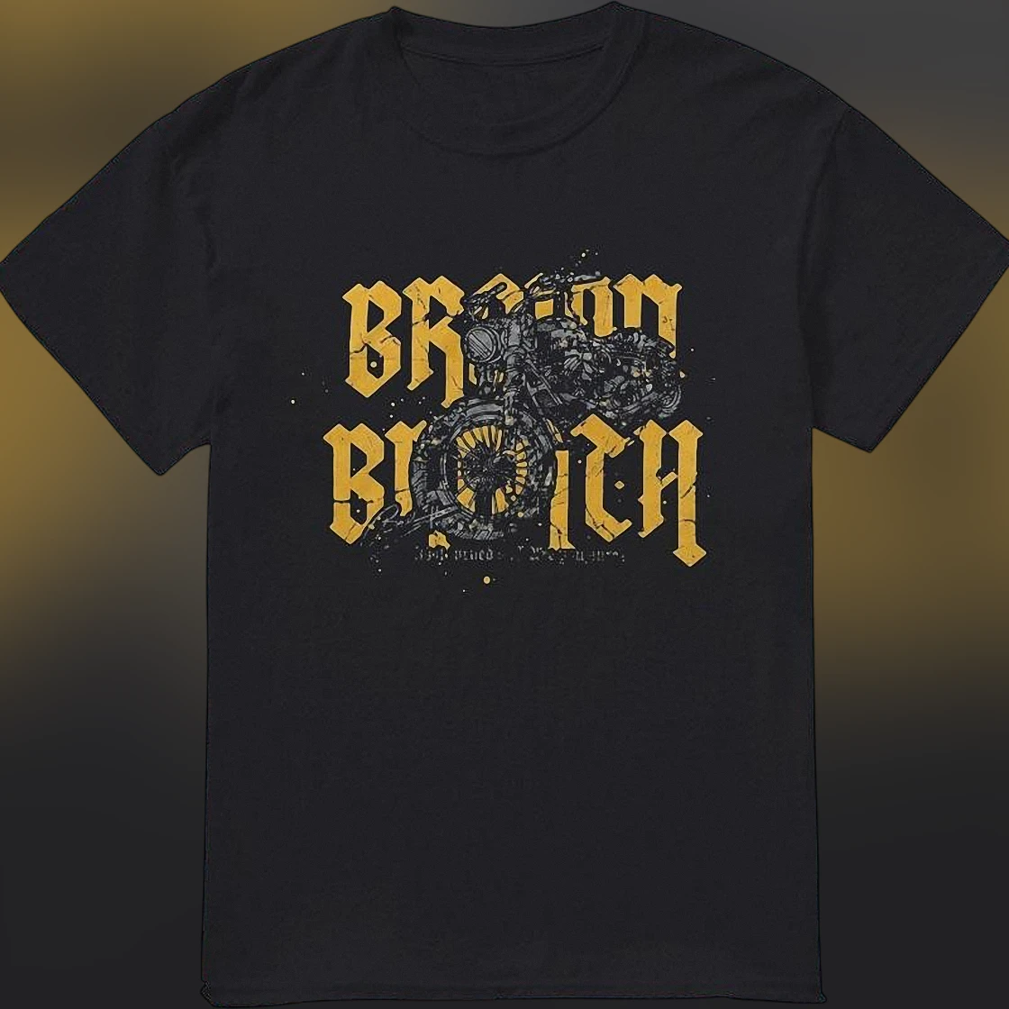 Born to Be Bitch Motorcycle Graphic Tee Distressed Biker Sarcastic Statement T-Shirt
