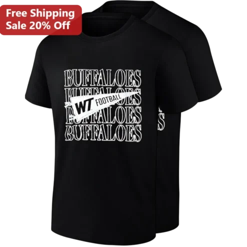 Buffaloes WT Football Tee West Texas A&M University Game Day Gift for Fans