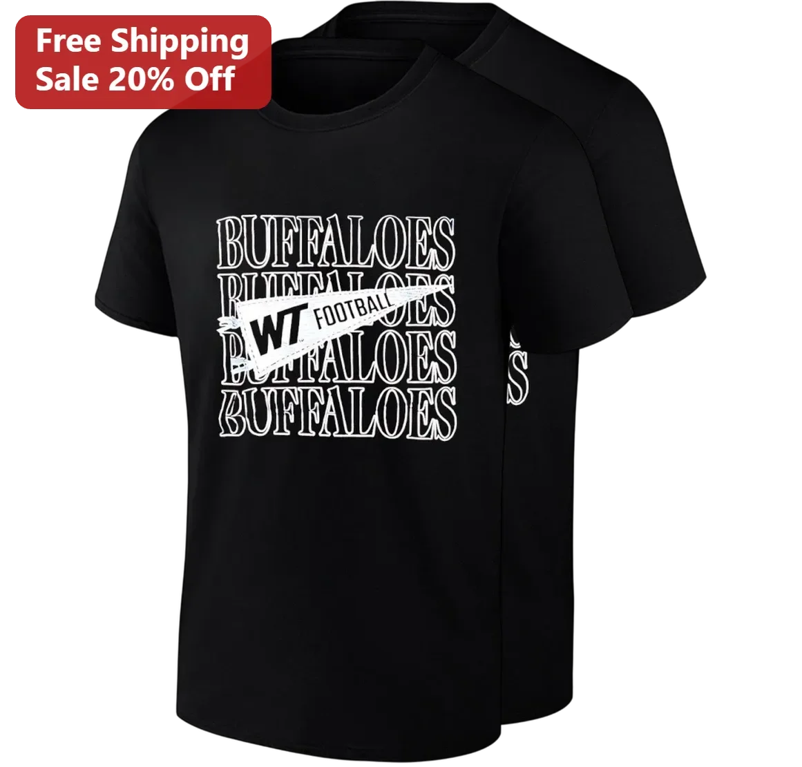 Buffaloes WT Football Tee West Texas A&M University Game Day Gift for Fans