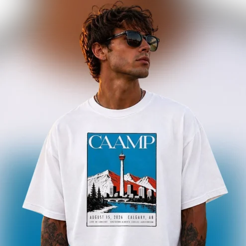 Caamp Calgary 2026 Concert Poster Tee, August 15 Southern Alberta Jubilee Auditorium Tour Date Shirt, Live Music Fan Gift