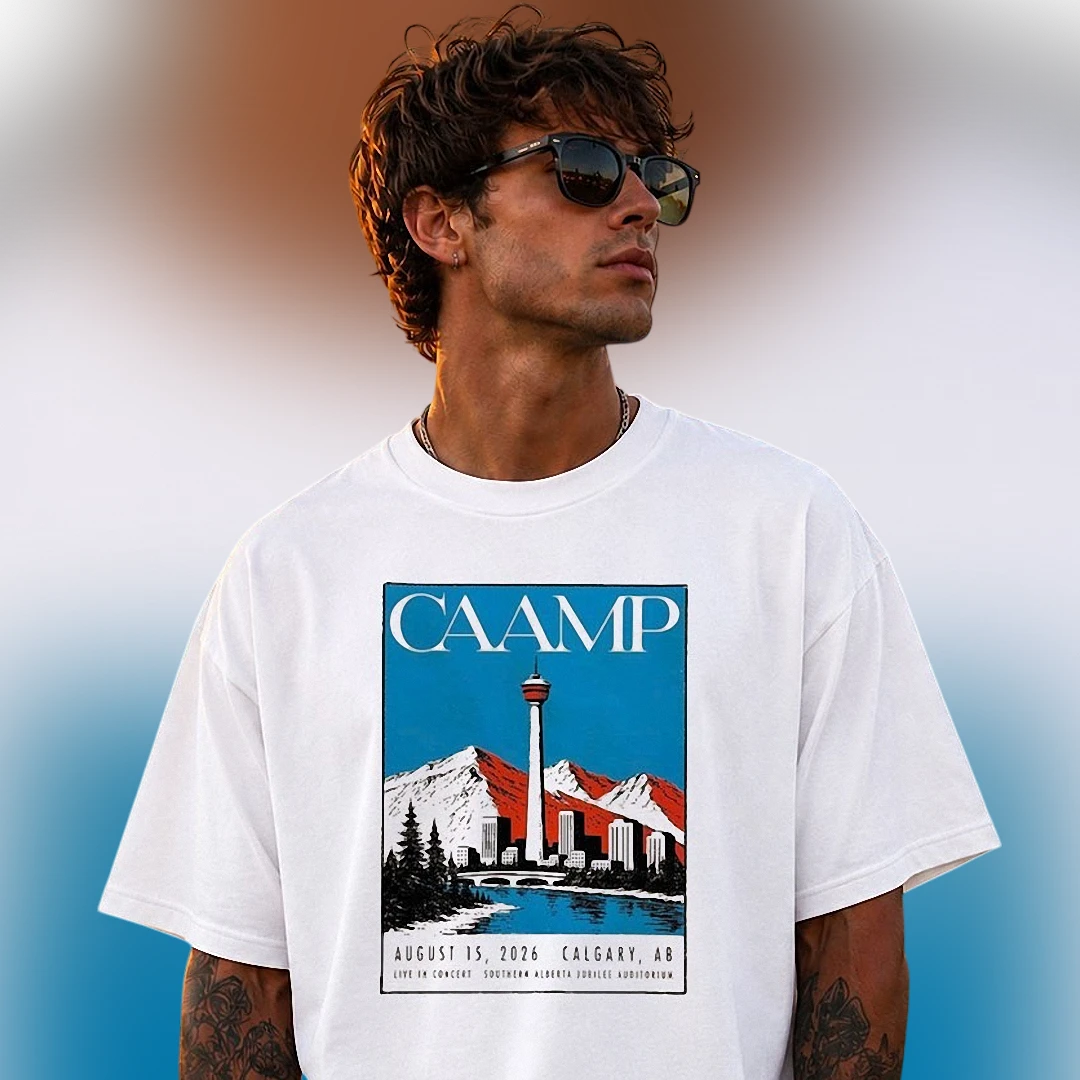 Caamp Calgary 2026 Concert Poster Tee, August 15 Southern Alberta Jubilee Auditorium Tour Date Shirt, Live Music Fan Gift