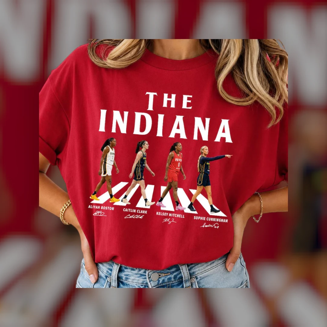 Caitlin Clark Aliyah Boston Kelsey Mitchell Sophie Cunningham Indiana Fever Roster Tee