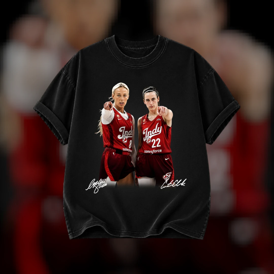 Caitlin Clark and Aliyah Boston Indiana Fever Basketball Fan Tee