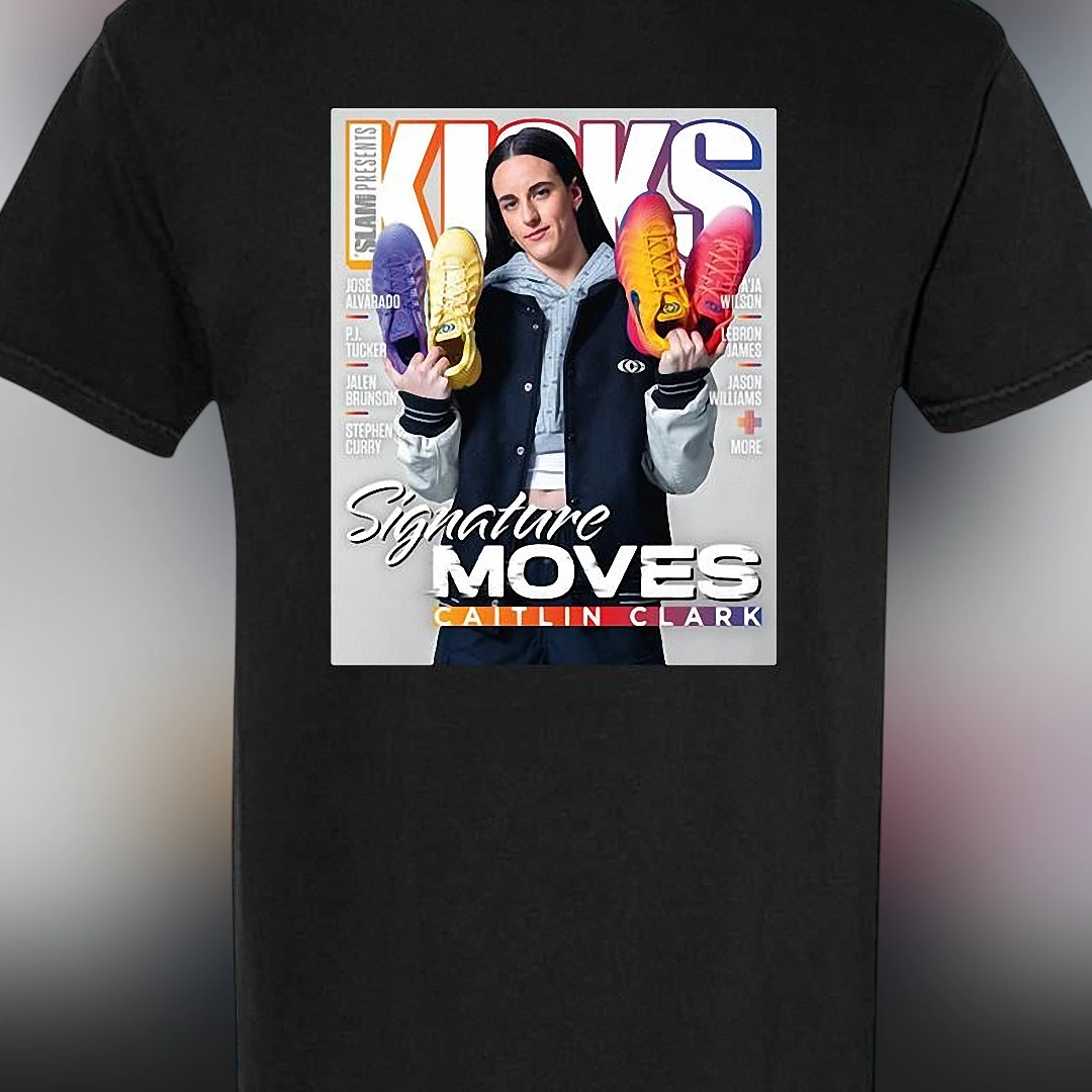 Caitlin Clark SLAM Kicks Signature Moves Magazine Cover Tee, Basketball Fan Shirt