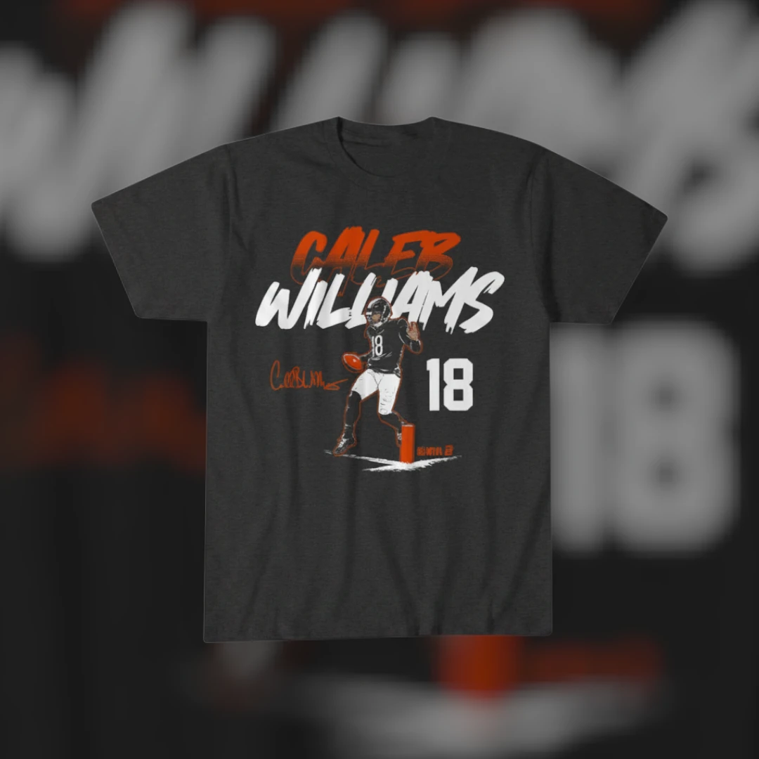 Caleb Williams Number 18 Chicago Football Tee Game Day Quarterback Gift