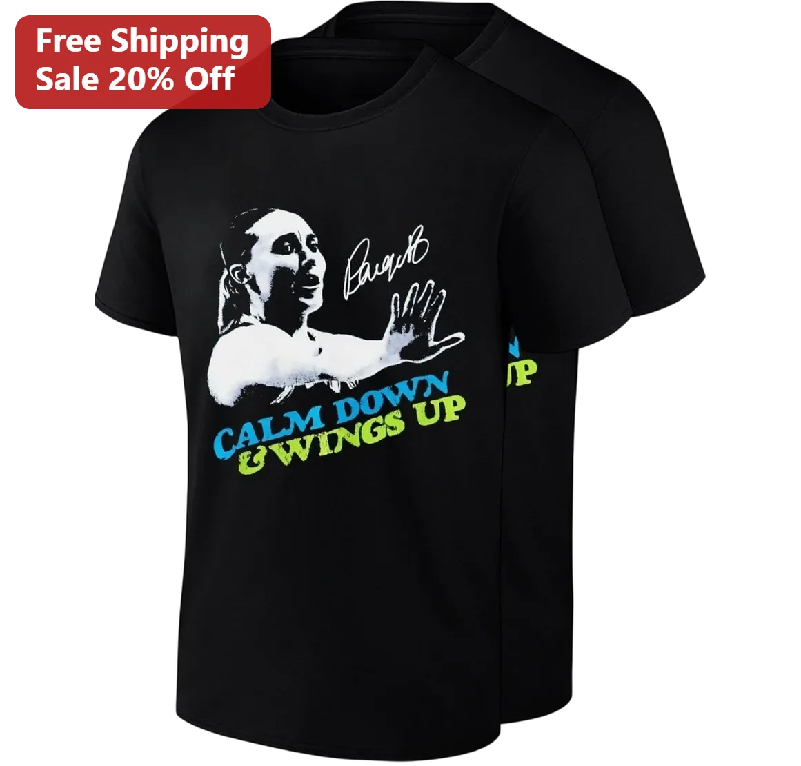 Calm Down Wings Up Satou Sabally Tee, Dallas Wings WNBA Basketball Fan Gift Shirt