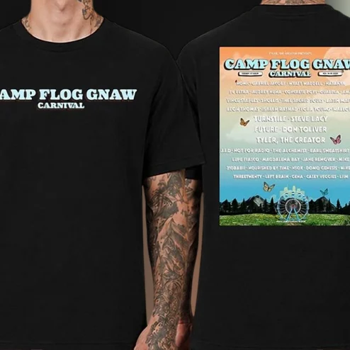 Camp Flog Gnaw Carnival Tee Tyler The Creator Festival Lineup Graphic T-Shirt