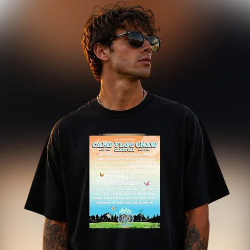 Camp Flog Gnaw Carnival Tee Tyler The Creator Music Festival Lineup Poster Shirt