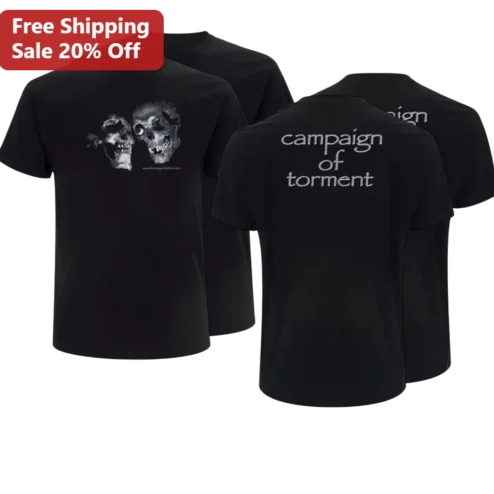 Campaign of Torment Tee Skull Art Gothic Dark Apparel Gift for Goth Metal Horror Fans
