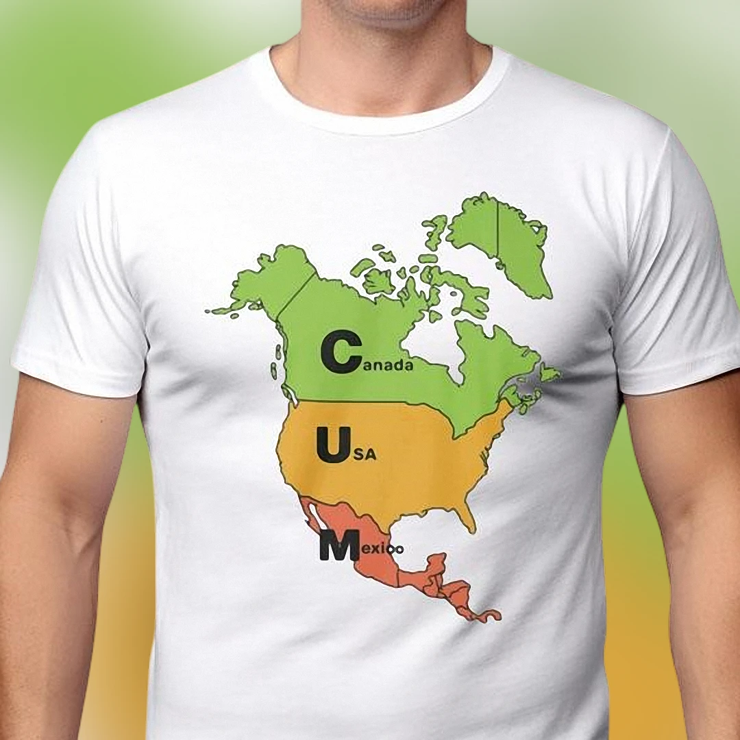 Canada USA Mexico Tee Funny North America Map CUM Acronym Graphic T-Shirt