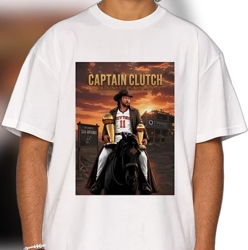 Captain Clutch 2026 NBA Finals MVP Tee Jalen Brunson New York Knicks Championship Fan Graphic Shirt