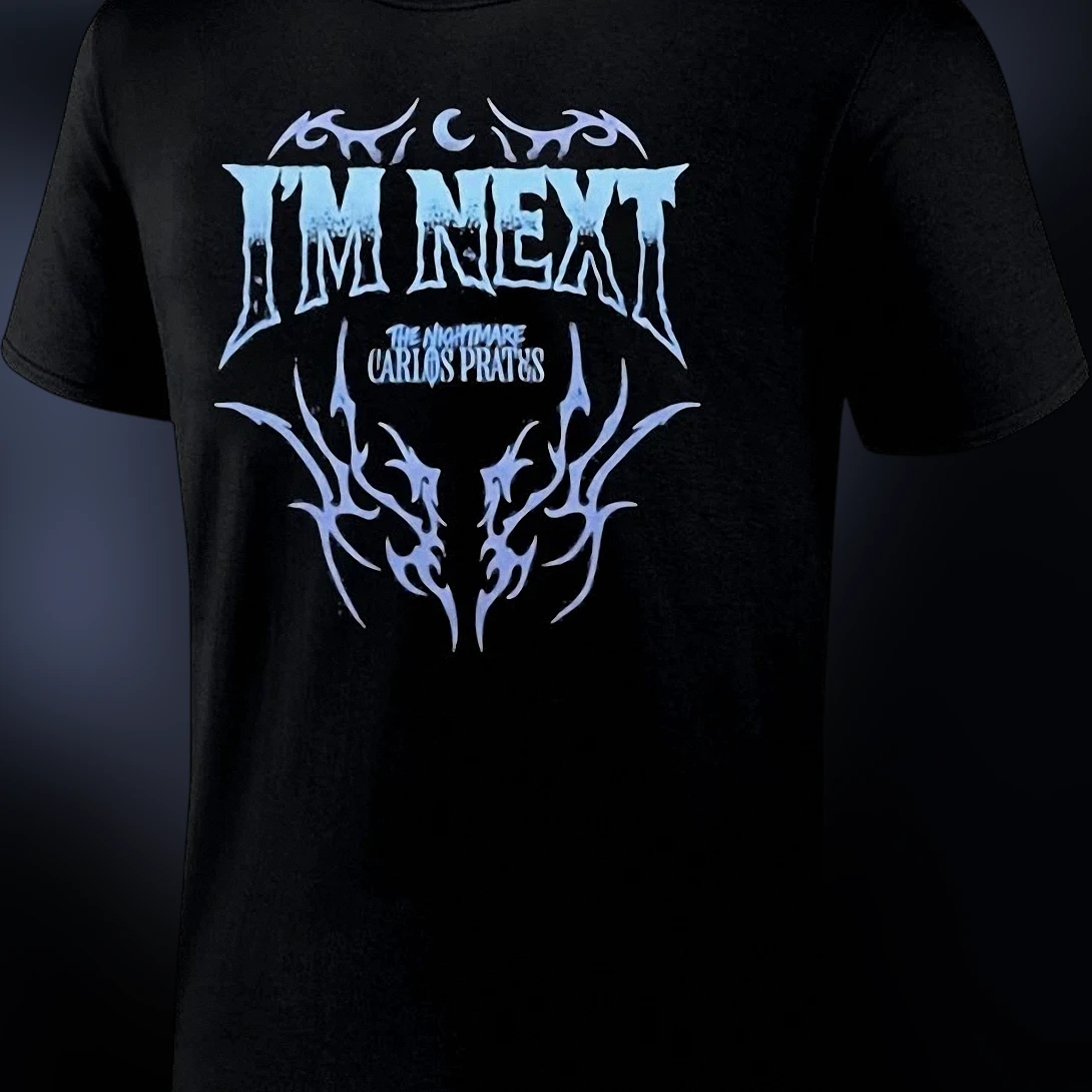 Carlos Pratas The Nightmare I'm Next Tee, MMA Fighter Graphic T-Shirt for Fight Night Fans