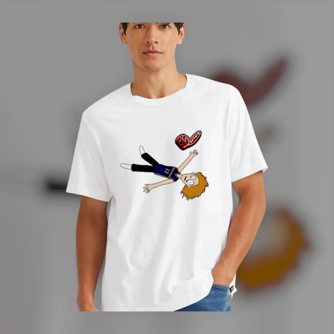 Cartoon Falling Basketball Player Tee Funny Sports Meme Custom Name Shirt Personalized Hooper Gift