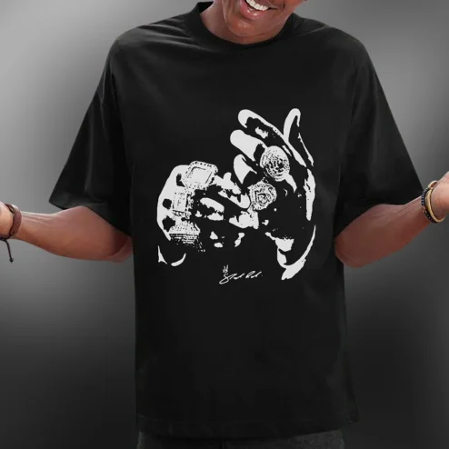 Championship Ring Graphic Tee Urban Hip Hop Streetwear T-Shirt for Sports Fans