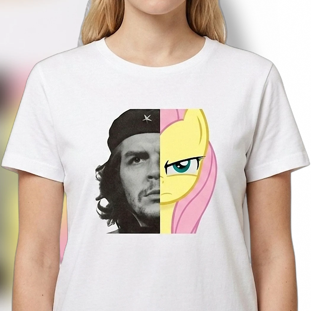 Che Guevara Fluttershy Mashup Tee Ironic Meme Crossover Parody