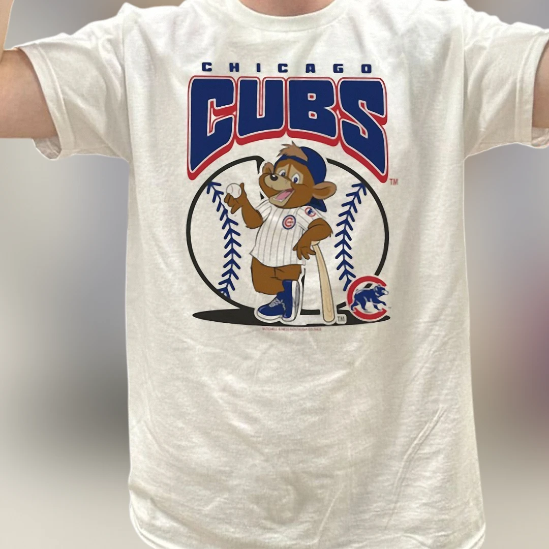 Chicago Cubs Tee Vintage Mascot Graphic Baseball Fan Shirt