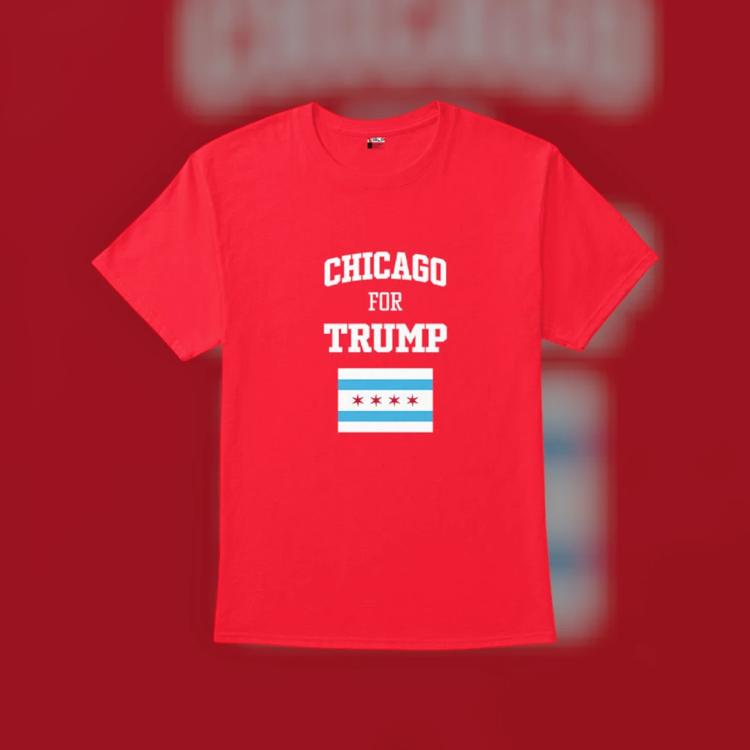 Chicago For Trump Patriotic Rally Tee MAGA Supporter City Flag Shirt