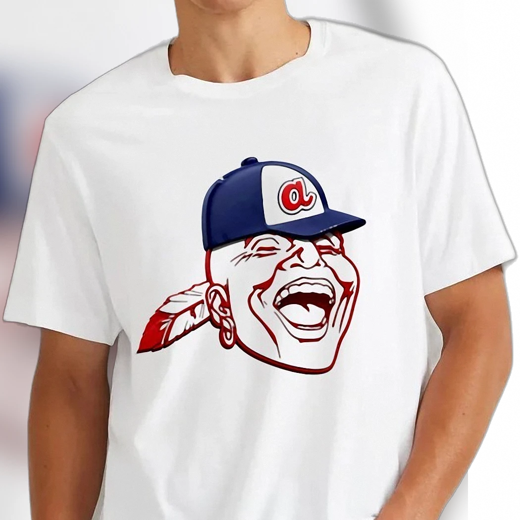 Chief Noc-A-Homa Retro Braves Mascot Vintage Atlanta Baseball Throwback Tee