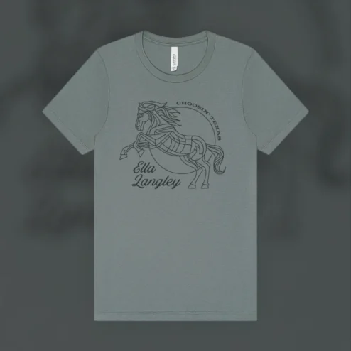 Choosin' Texas Ella Langley Tee Western Horse Line Art Country Music Shirt
