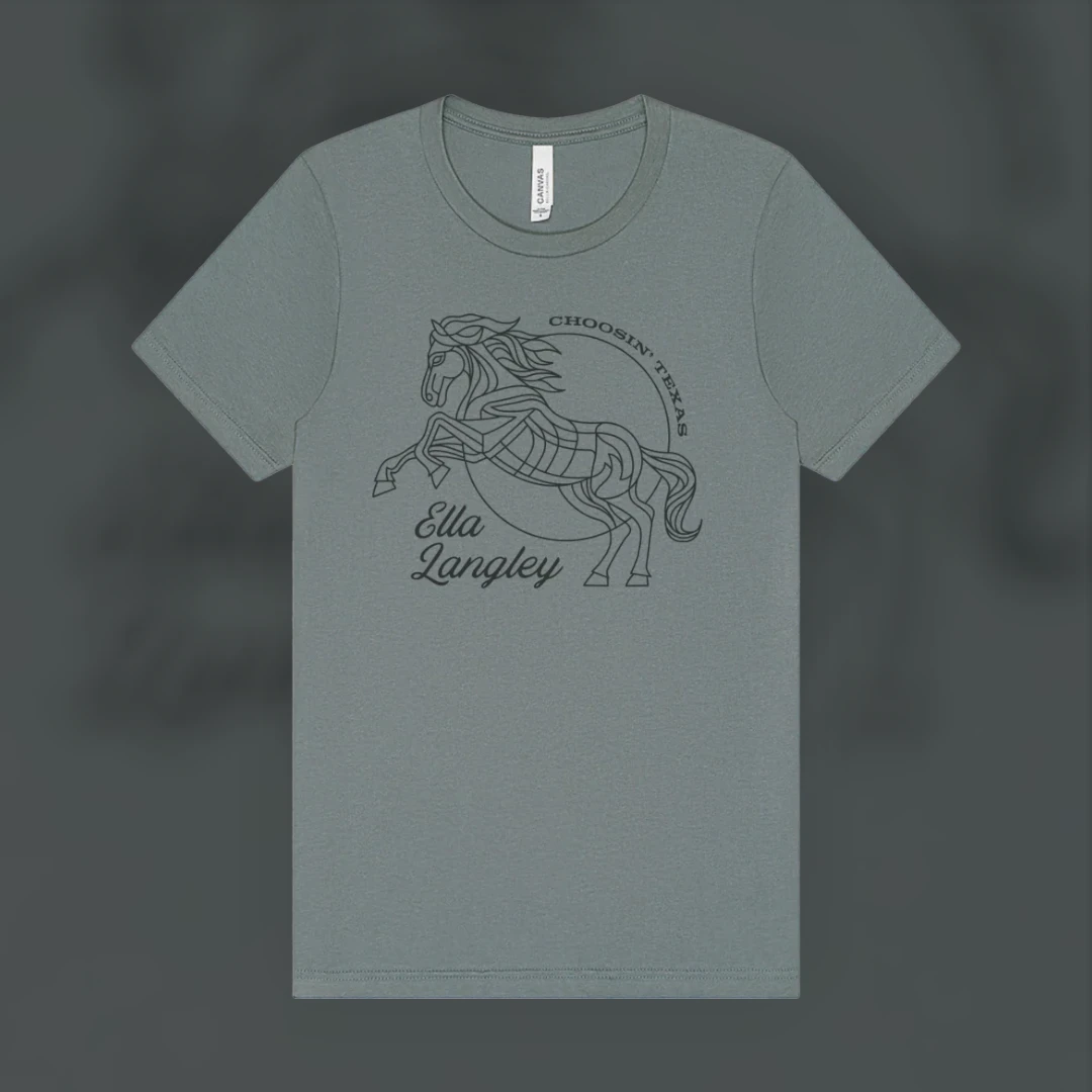 Choosin' Texas Ella Langley Tee Western Horse Line Art Country Music Shirt
