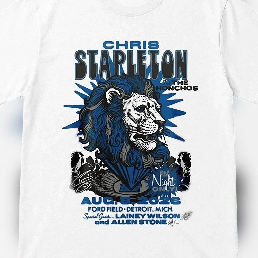 Chris Stapleton Detroit Ford Field Aug 8 2026 Concert Tee, Lainey Wilson One Night Only Souvenir Shirt