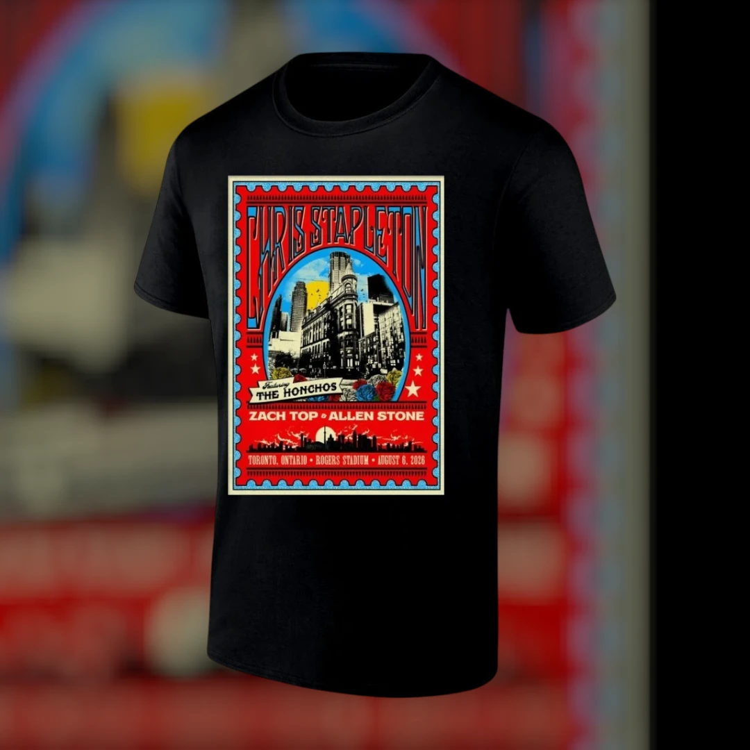 Chris Stapleton Toronto August 6 2026 Rogers Stadium Vintage Concert Tee Zach Top Allen Stone