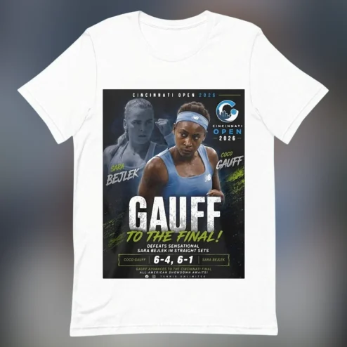 Cincinnati Open 2026 Coco Gauff To The Final Tee, Tennis Match Score Commemorative Graphic T-Shirt