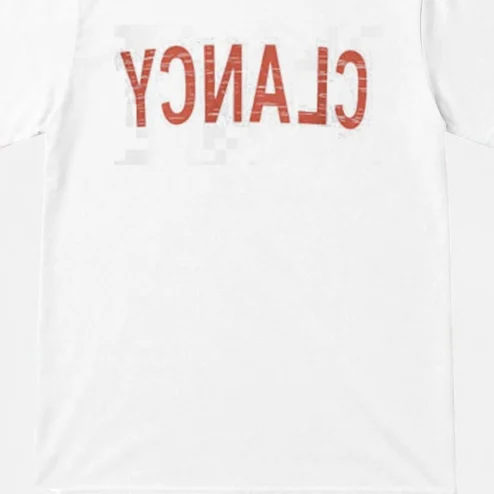 Clancy Tee Distressed Red Lettering Graphic T-Shirt