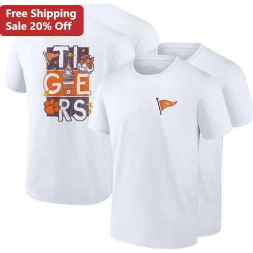 Clemson Tigers Vintage Game Day Tee, Tillman Hall Mascot Graphic College Football Shirt Gift for Fans and Alumni