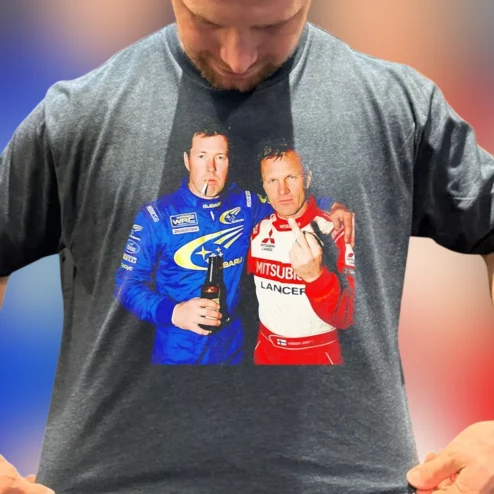 Colin McRae Tommi Mäkinen Tee Vintage WRC Rally Racing Graphic Shirt for Motorsport Fans
