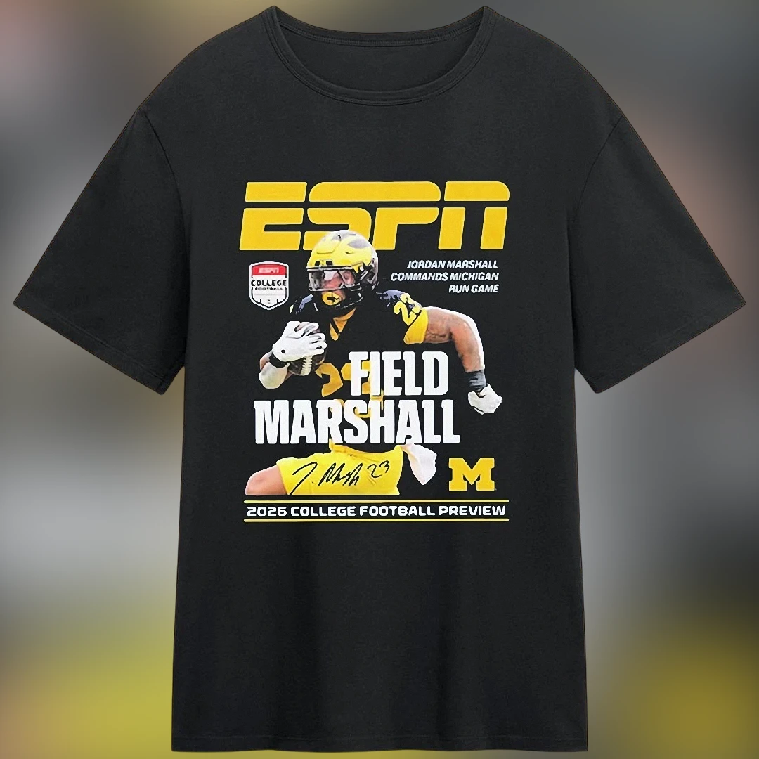 College Football Field Marshall Jordan Marshall Michigan Run Game Tee, Vintage Sports Graphic Fan Shirt