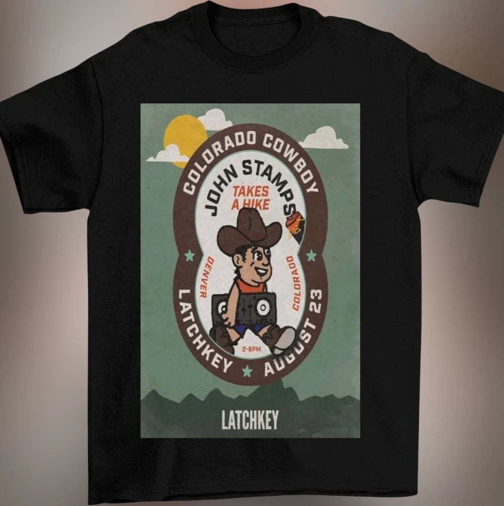 Colorado Cowboy Takes A Hike Tee, Vintage Denver Mountain Graphic T-Shirt