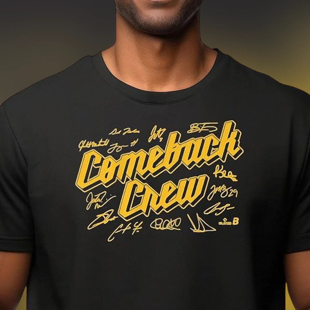 Comeback Crew Retro Graphic Tee Vintage Athletic Signature Style T-Shirt
