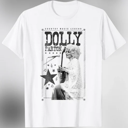 Country Music Legend Dolly Parton Tee Vintage Retro Singer Graphic T-Shirt Gift for Fans