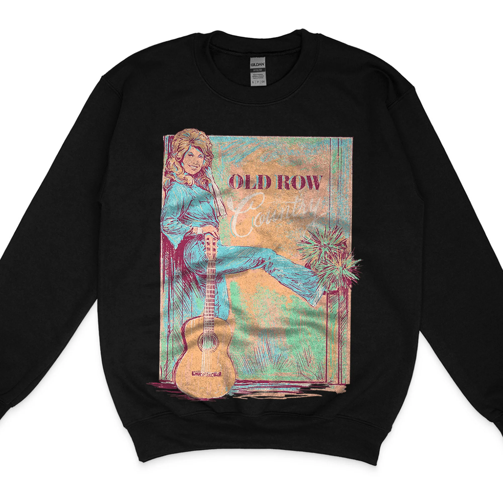 Country Sweatshirt Vintage Dolly Parton Graphic Crewneck, Western Style Retro Music Icon Pullover Gift