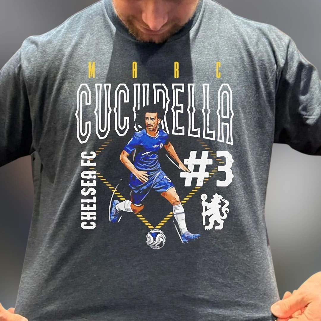 Cucurella Chelsea FC #3 Tee Retro Soccer Graphic Shirt for Fans