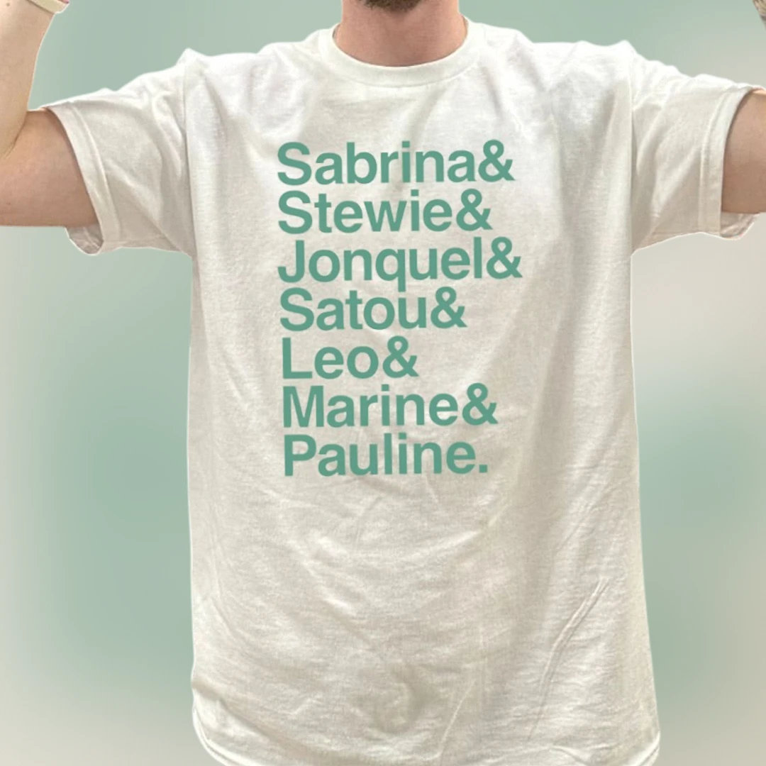 Custom Name List T-Shirt Personalized Stacked Names Tee for Group Family Team Gift