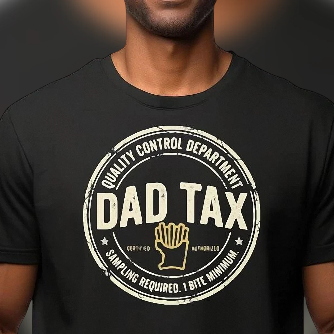 Dad Tax Quality Control Department Tee Funny 1 Bite Minimum Snack Humor Graphic Shirt Gift for Dad
