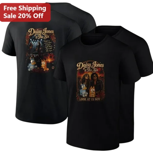 Daisy Jones The Six Tee Bluey Look At Us Now Maybe We Were Perfect Strangers Magic Quote Vintage Band Mashup Gift For Music Fans