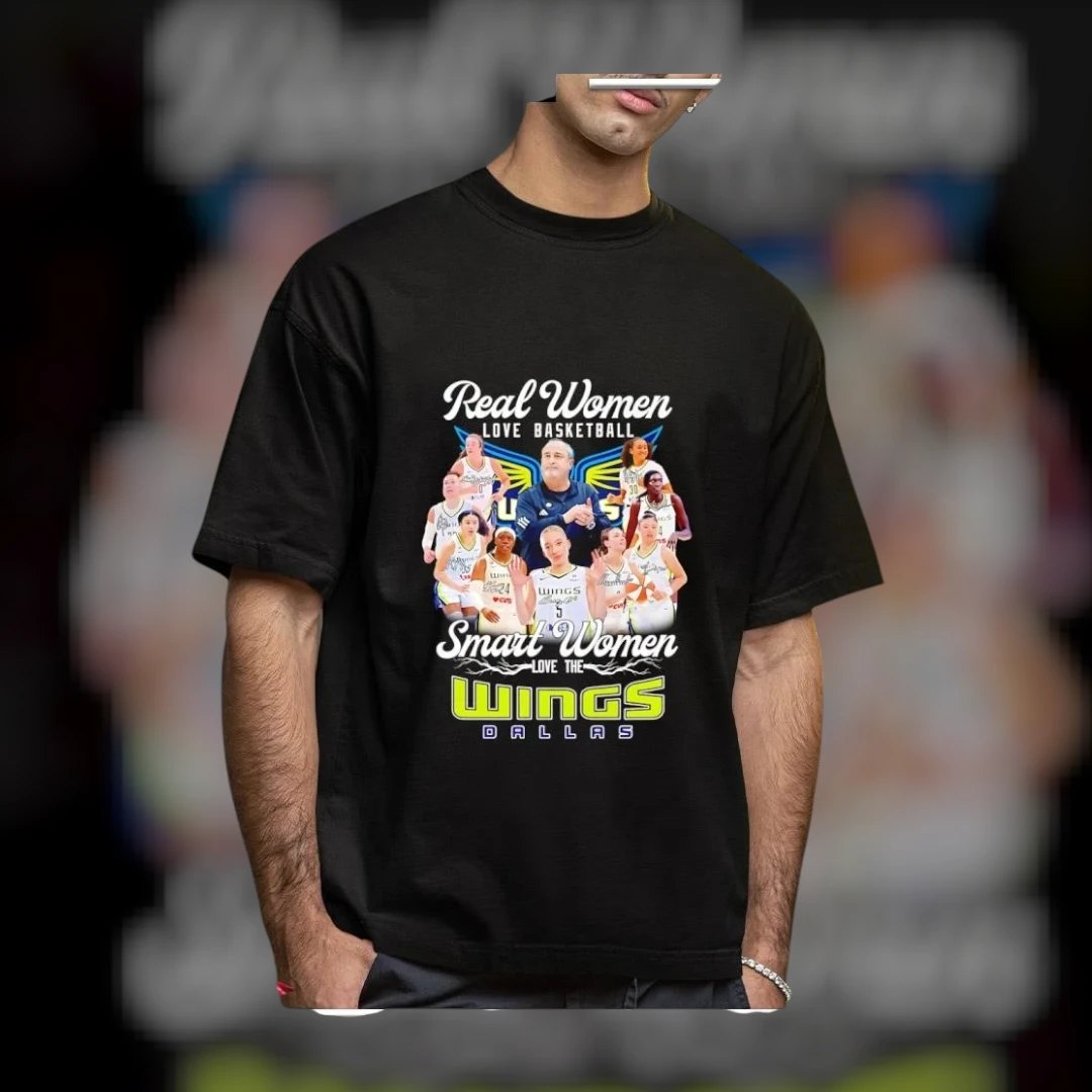 Dallas Wings Women's Basketball Tee Real Women Love Basketball Fan Gift