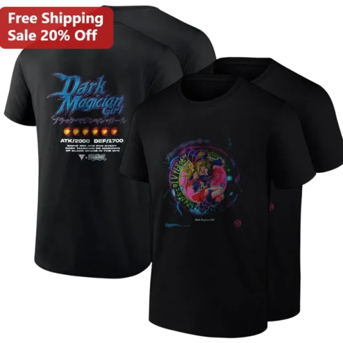 Dark Magician Girl ATK 2000 DEF Card Stats Tee for Yu-Gi-Oh Fans, Anime Graphic Tee Gift