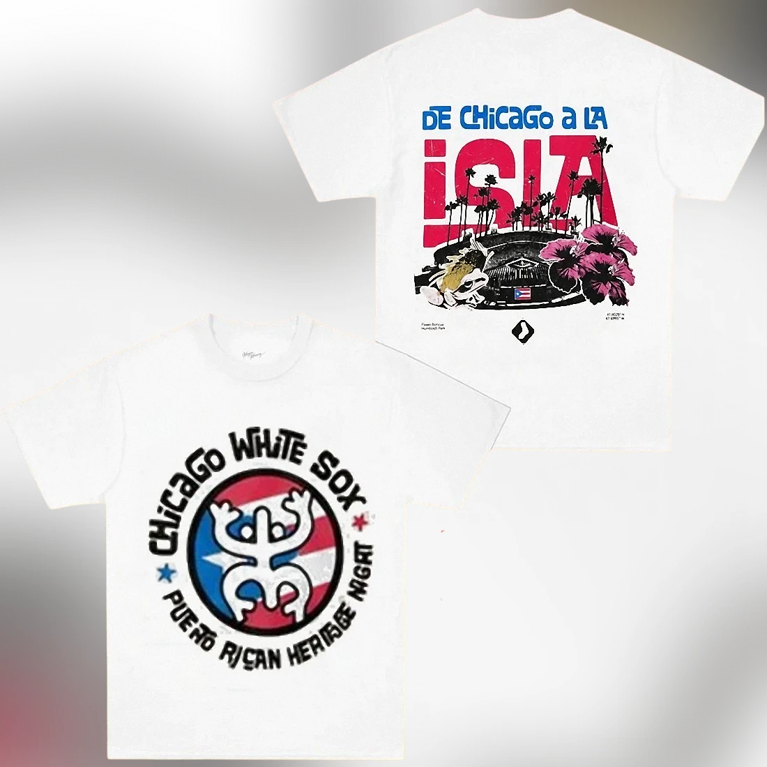 De Chicago A La Isla Chicago White Sox Puerto Rican Heritage Night Tee, Latin Pride Baseball Fan T-Shirt