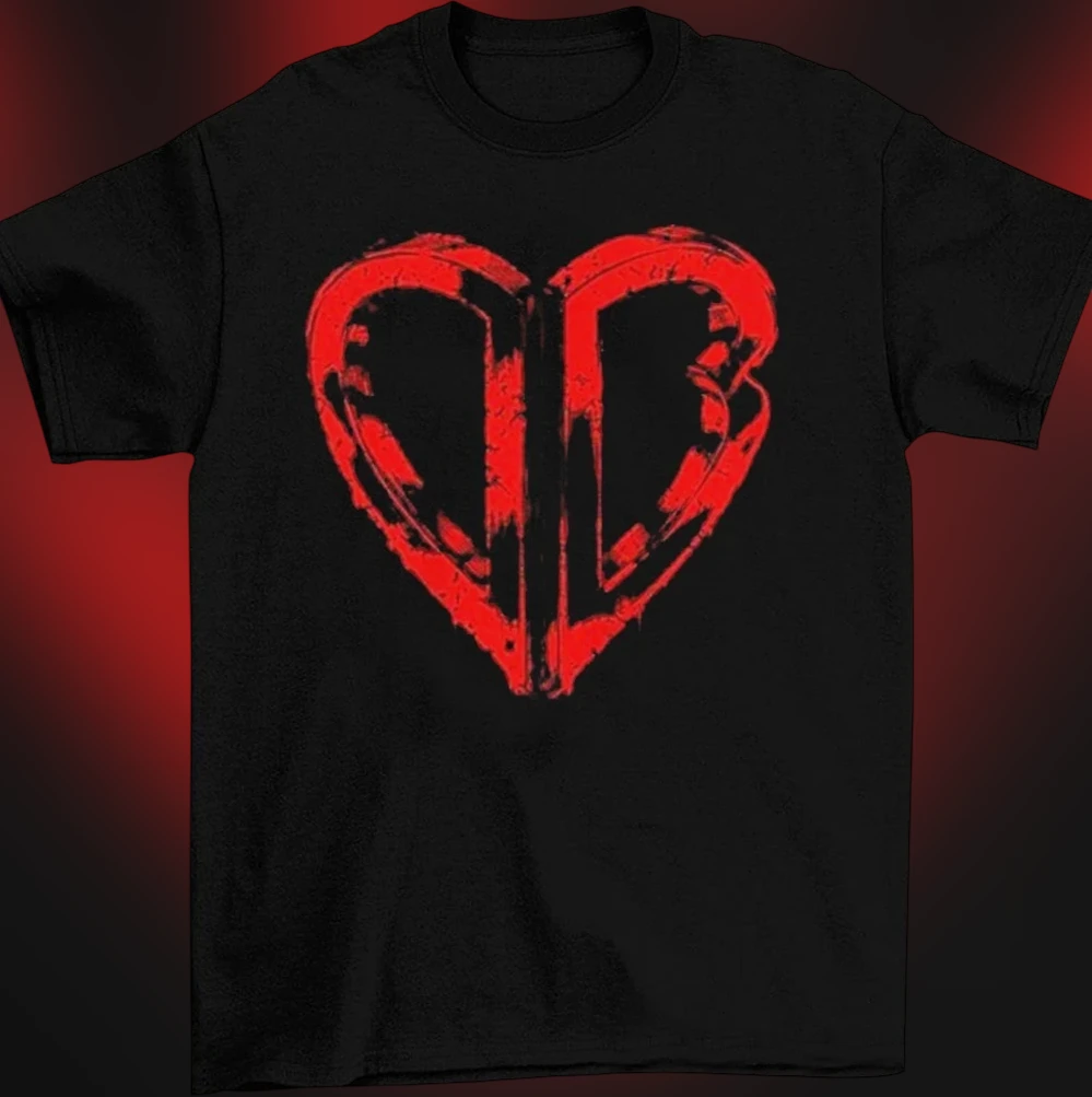 Deadpool Heart Logo Graphic Tee, Distressed Comic Superhero Grunge Shirt for Fans