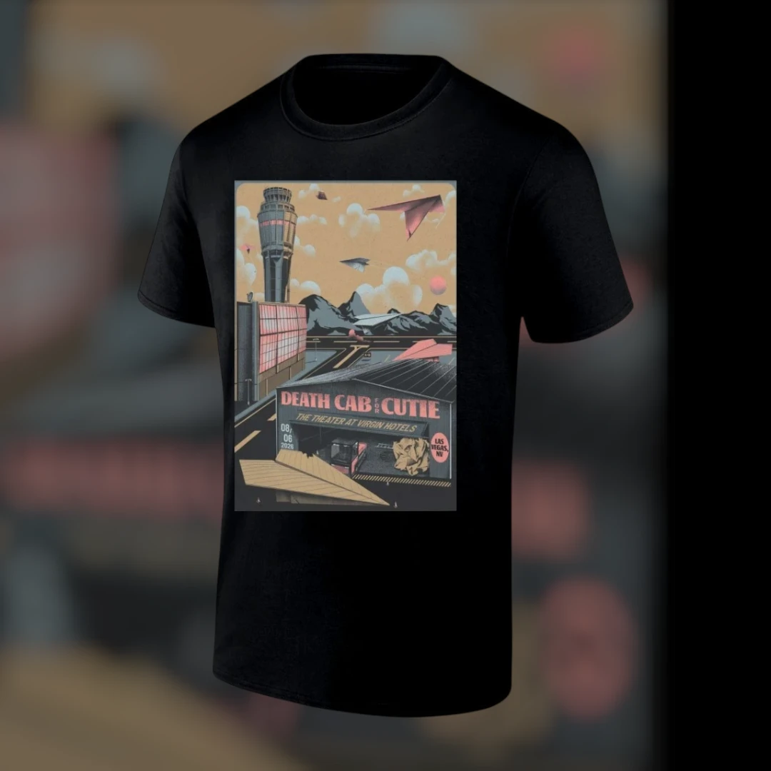 Death Cab For Cutie Las Vegas Aug 6 2026 Concert Tee The Theater At Virgin Hotels Tour Shirt
