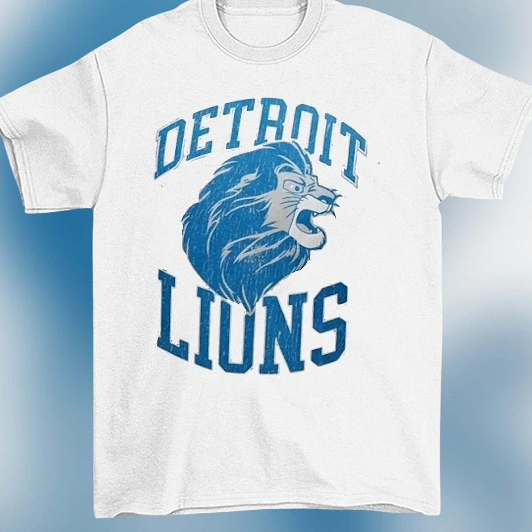 Detroit Liuns Tee Vintage Football Game Day Graphic T-Shirt