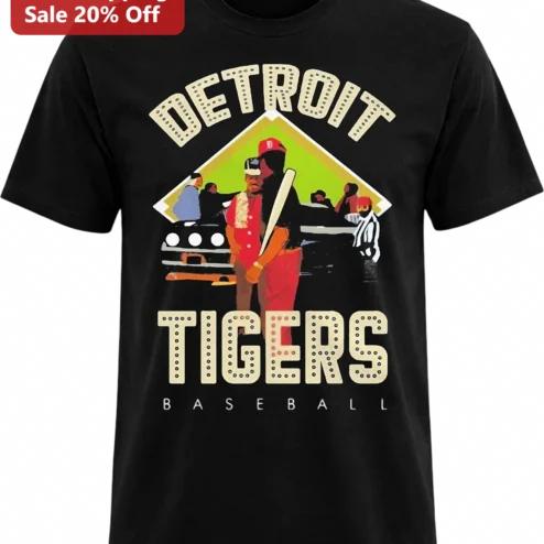 Detroit Tigers Baseball Tee Vintage Retro Marquee Graphic T-Shirt Gift for Detroit Baseball Fans